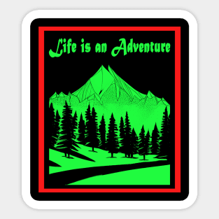 Life is an Adventure Neon Color Sticker